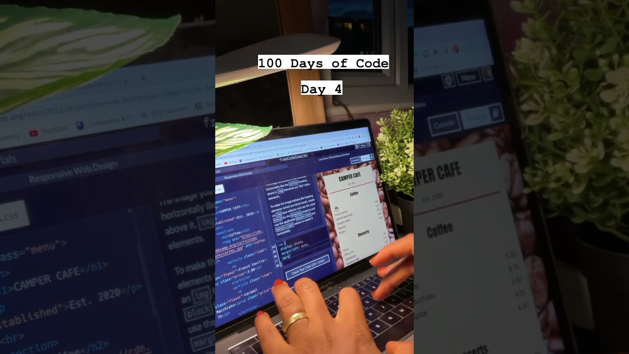 Day 4 of 100 days of coding challenge using @freecodecamp curriculum 👩🏽‍💻 #100daysofcode