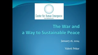 The sustainable Peace Manifesto for Ukraine and Europe - Valerii Pekar