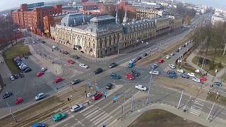 Łódź z lotu ptaka - A1 w budowie - Crazy drone flight above the city - Lodz - Poland