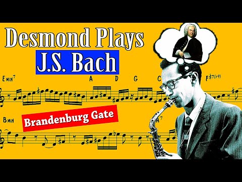 Paul Desmond - Brandenburg Gate alto sax soloTranscription (Dave Brubeck Quartet plays J.S. Bach)
