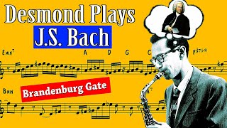 Paul Desmond - Brandenburg Gate alto sax soloTranscription (Dave Brubeck Quartet plays J.S. Bach)