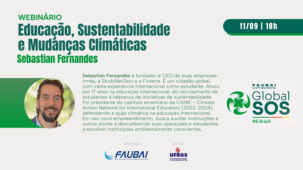 Educação, Sustentabilidade e Mudanças Climáticas, com Sebastian Fernandes