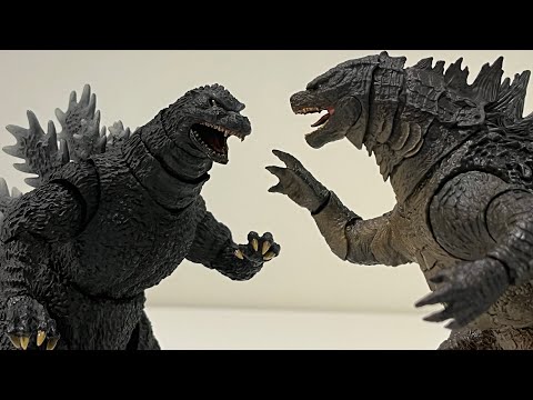 Godzilla 2014 vs Heisei Godzilla stop motion