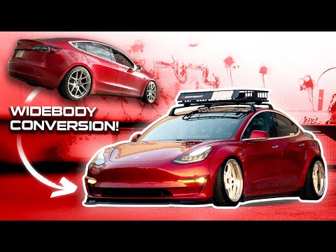 From Stock to Widebody in 17 Minutes | Tesla Model 3 CMST Build!