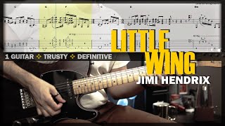 Little Wing | Guitar Cover Tab | Guitar Solo Lesson | Backing Track with Vocals 🎸 JIMI HENDRIX