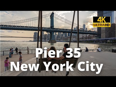 New York's Secret Spot Pier 35 | Fun Swings in NYC. | 4K