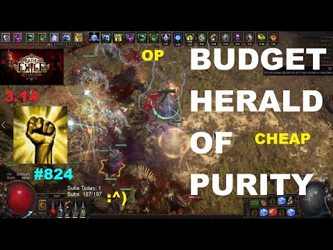 [Path of Exile] 3.14 Budget Herald Of Purity Build Guide For Ultimatum League - 824