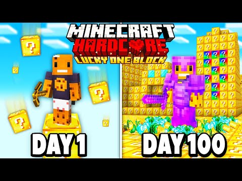 Surviving 100 Days on Lucky Blocks!