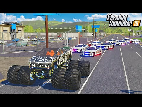 10 COPS CHASE LIFTED CYBERTRUCK! | (Rich Redneck FS19)