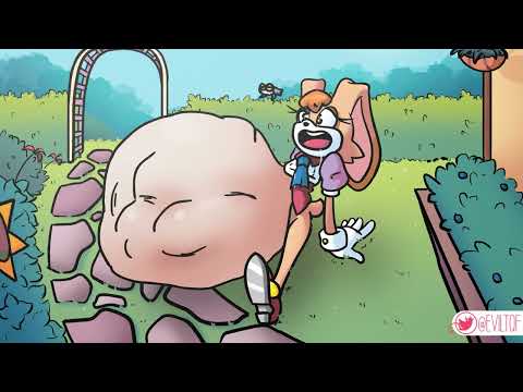 A cat in the rabbit (Vore animation)