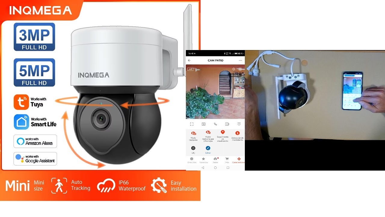 CAMARA WIFI PTZ TUYA SMART LIFE. Funciones, menú y uso. Detección y seguimiento de movimiento.