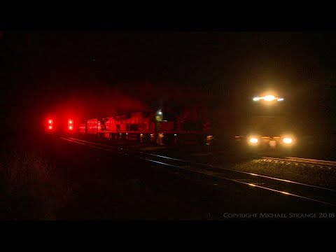 Aurizon MP1 Container Train At Night (17/11/2017) - PoathTV Australian Railways