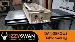DANGEROUS Table Saw Lathe Jig | It's Not Dangerous