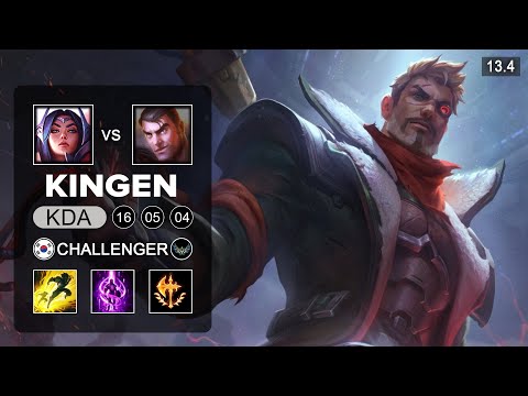 Kingen Jayce vs Irelia Top - KR Challenger - Patch 13.4 Season 13
