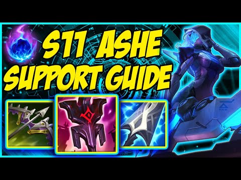 SEASON 11 ASHE SUPPORT GUIDE LEARN HOW TO PLAY ASHE SUPPORT BEST ITEMS BEST RUNES -league of legends
