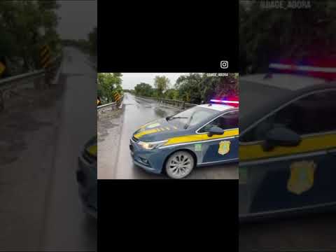 Enchente causa bloqueio total na BR 392 em Caçapava do Sul #noticias #jornal #enchente #chuvas