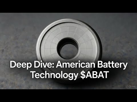 American Battery Technology (ABAT) Deep Dive - Lithium Stock Flying Under the Radar