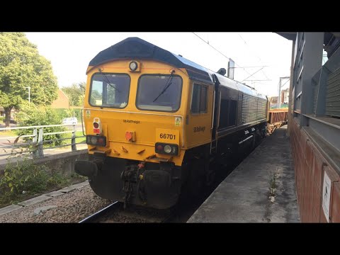 GBRF 66748 TnT 66701 Leaves Nuneaton With A Mixed Engineers Service 10/8/19