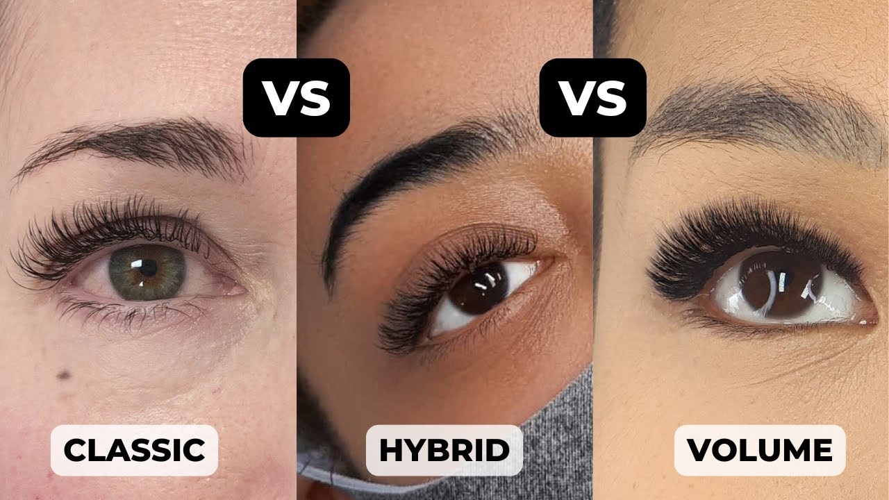 Classic vs Volume vs Hybrid Eyelash Extensions EXPLAINED