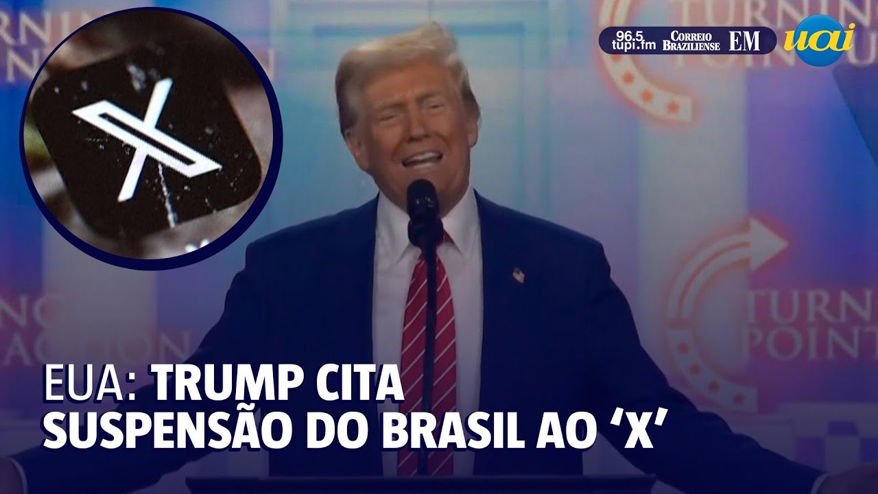 Trump cita suspensão do X no Brasil