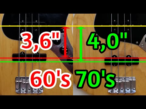 60’s vs 70’s JAZZ BASS pickup spacing - SAME BASS !!!