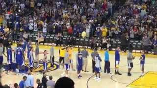 preview picture of video 'Golden State Warriors 2014-2015 Open Practice Player Introductions'