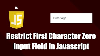 Restrict Zero As First Character In Textbox Using Javascript || Javascript || Javascript Tutorial
