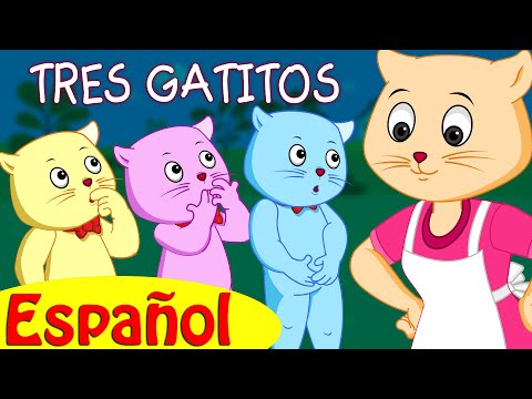 Tres Gatitos (Three Little Kittens) | Canciones infantiles en Español | ChuChu TV