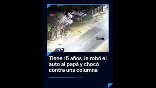 ENTRE RÍOS I Un chico de 15 años le robó el auto al papá, chocó contra una columna de alumbrado