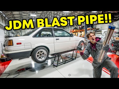 AE86 GETS TOMEI TITANIUM STRAIGHT PIPE!! *INSANELY LOUD*