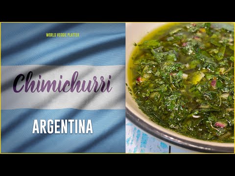 Chimichurri Recipe | Argentinian Dip for empanadas, quesadillas, burritos | World Veggie Platter