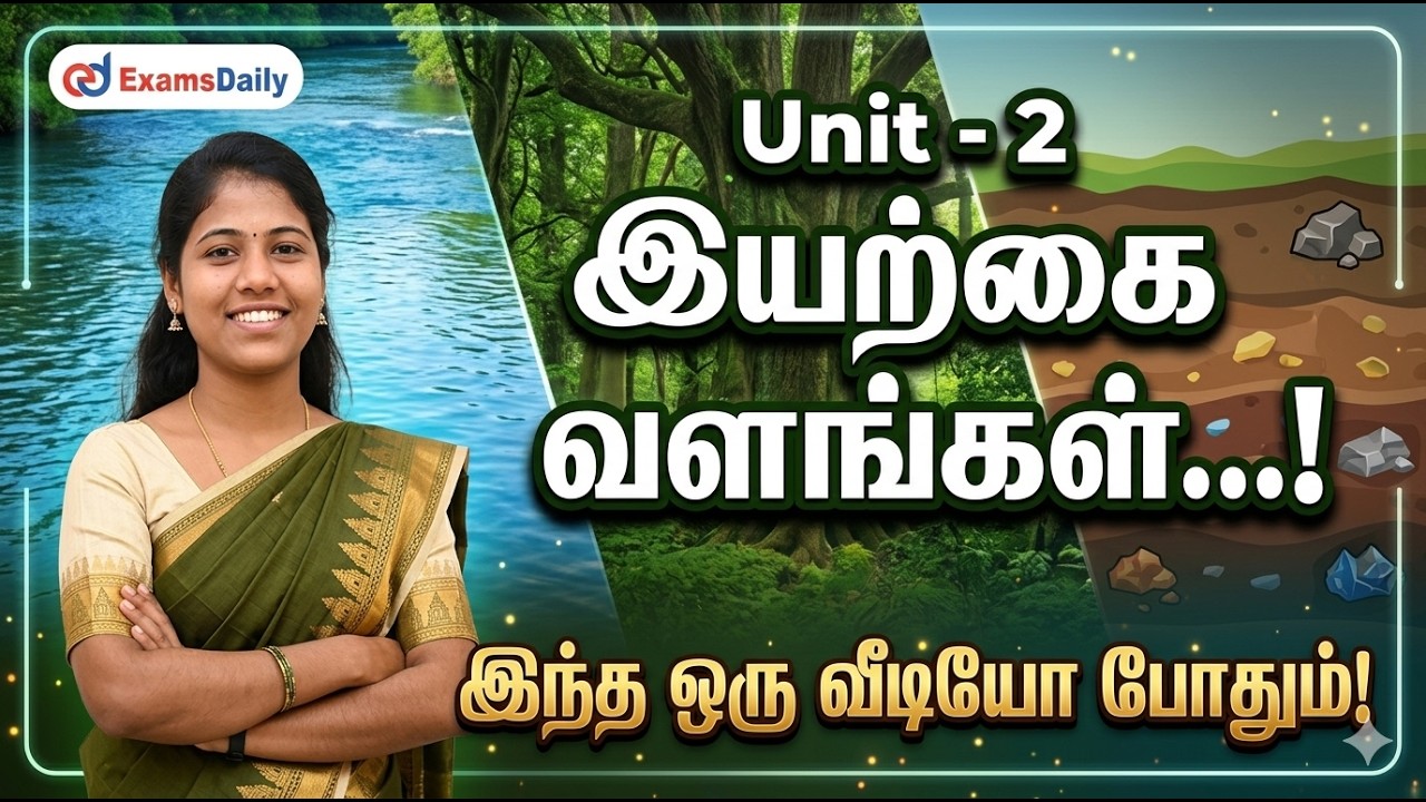 Unit - 2 Natural Resources: இயற்கை வளங்கள்...! இந்த ஒரு வீடியோ போதும்!