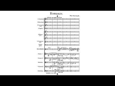 Bruch: Romance for viola and orchestra, in F major, Op. 85 (with Score)