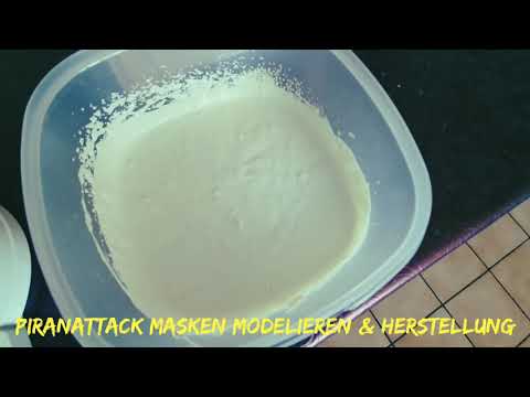 Piranattack Modelierung & Herstellung neuer Maske. Latex Giessen & Backen