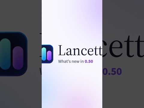 Lancetta 0.50 — What's new: suggestions first, Maintenance, red under the notch