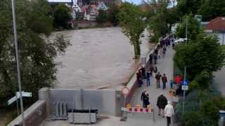 preview picture of video 'Donau, Hochwasser 2013, Ulm, Neu-Ulm'