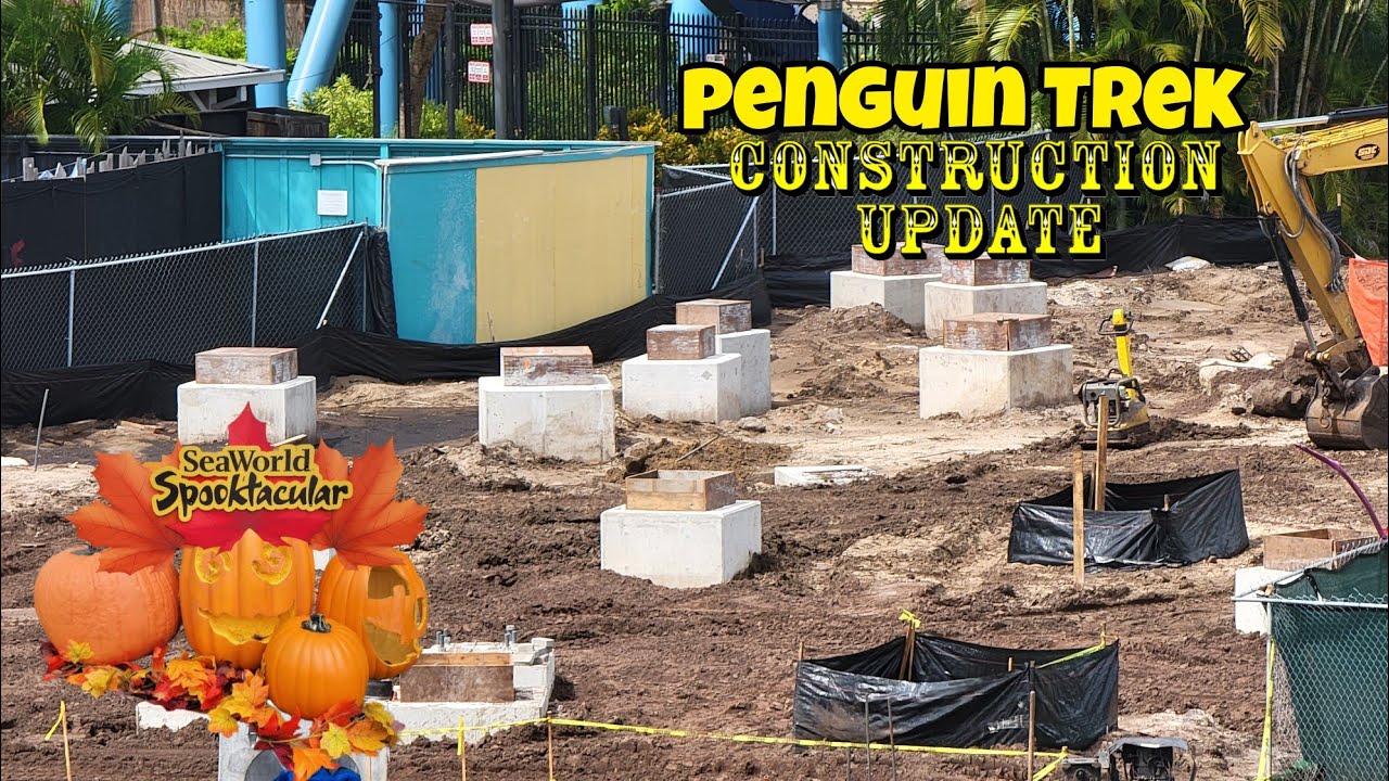 SeaWorld Orlando | Spooktacular & Penguin Trek Construction Update | 9.30.23