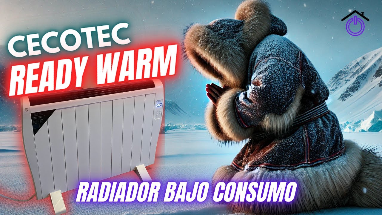 Silvia Jiménez probando el radiador eléctrico Cecotec en Hogarsys