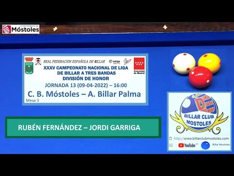 RUBÉN FERNÁNDEZ – JORDI GARRIGA, LIGA DIV. HONOR J13, 09/04/2022 16:00
