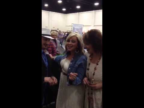 Me singing with Becky and Sonya Isaacs as Judy and Ben helplessly stands by.