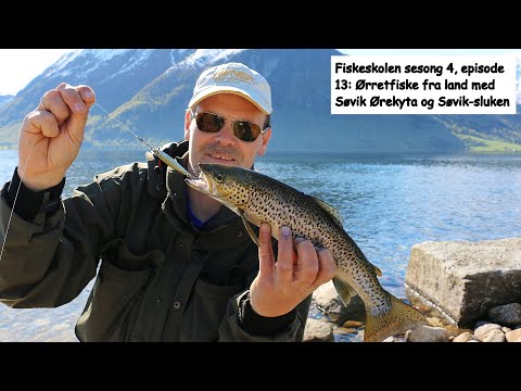 Fiskeskolen sesong 4, episode 13: Ørretfiske fra land med Søvik Ørekyta og Søvik-sluken
