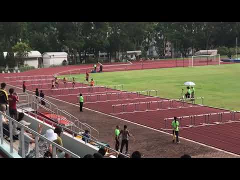 National School Games 59th Track & Field Championships 2018 100m Hurdles A Girls H1 - Tia  📹 Eva