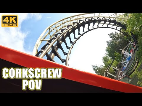 Front row point of view footage of Corkscrew