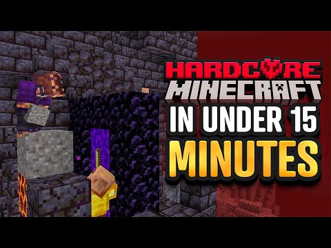 I beat Hardcore Minecraft in Under 15 Minutes