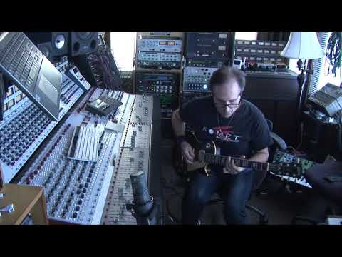 Stevie D tracking a guitar solo at the Spa!!