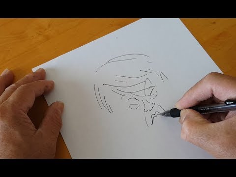 How to draw Donald Trump