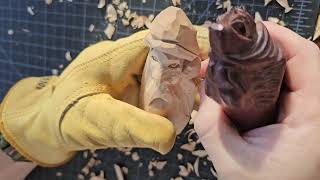 How to carve a wood Santa Claus, simple and fun.