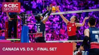 Final set of Canada vs. Dominican Republic at FIVB Volleyball Nations League stop in Hong Kong