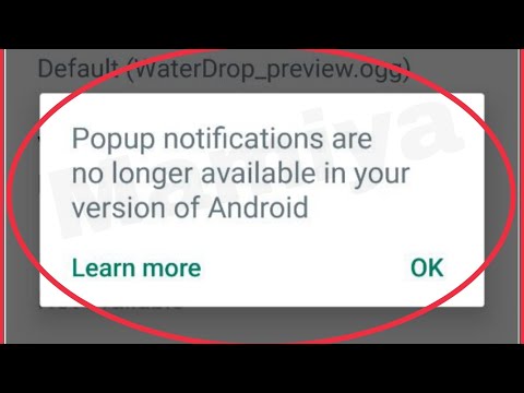 WhatsApp Fix Popup notifications are no longer available in your version of Android Problem Solve