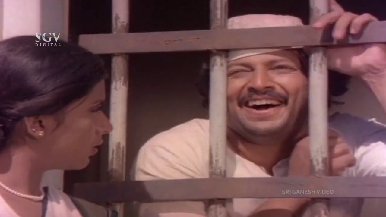 Girl Scared With Dr. Vishnuvardhan's Behavior In Jail | Jimmy Gallu Kannada Movie Scene